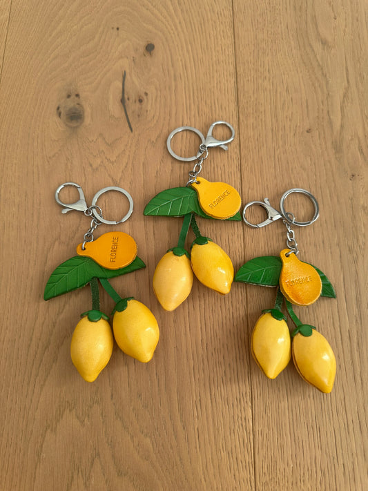 BAG CHARMS- Vera pelle limone