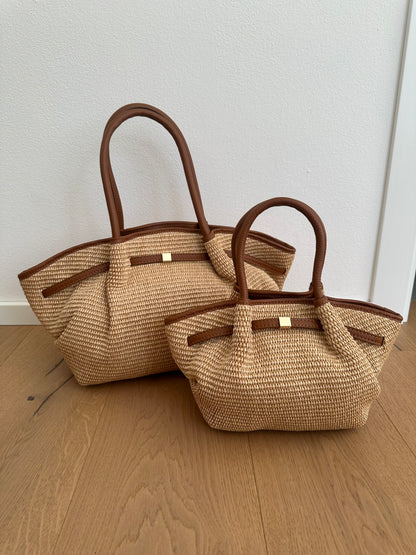 CORINNE LARGE- borsa a spalla rafia