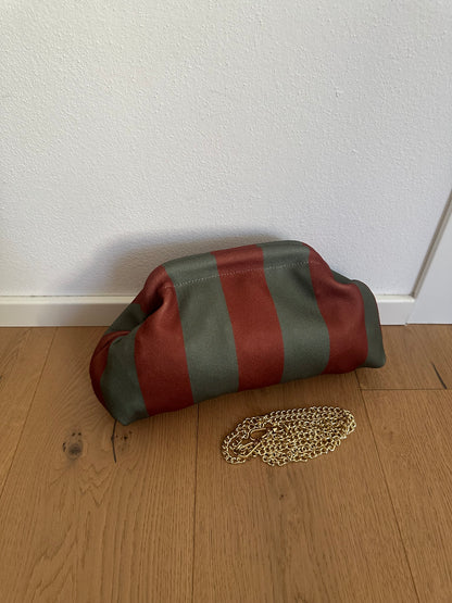 POCHETTE a righe- tracolla a catena