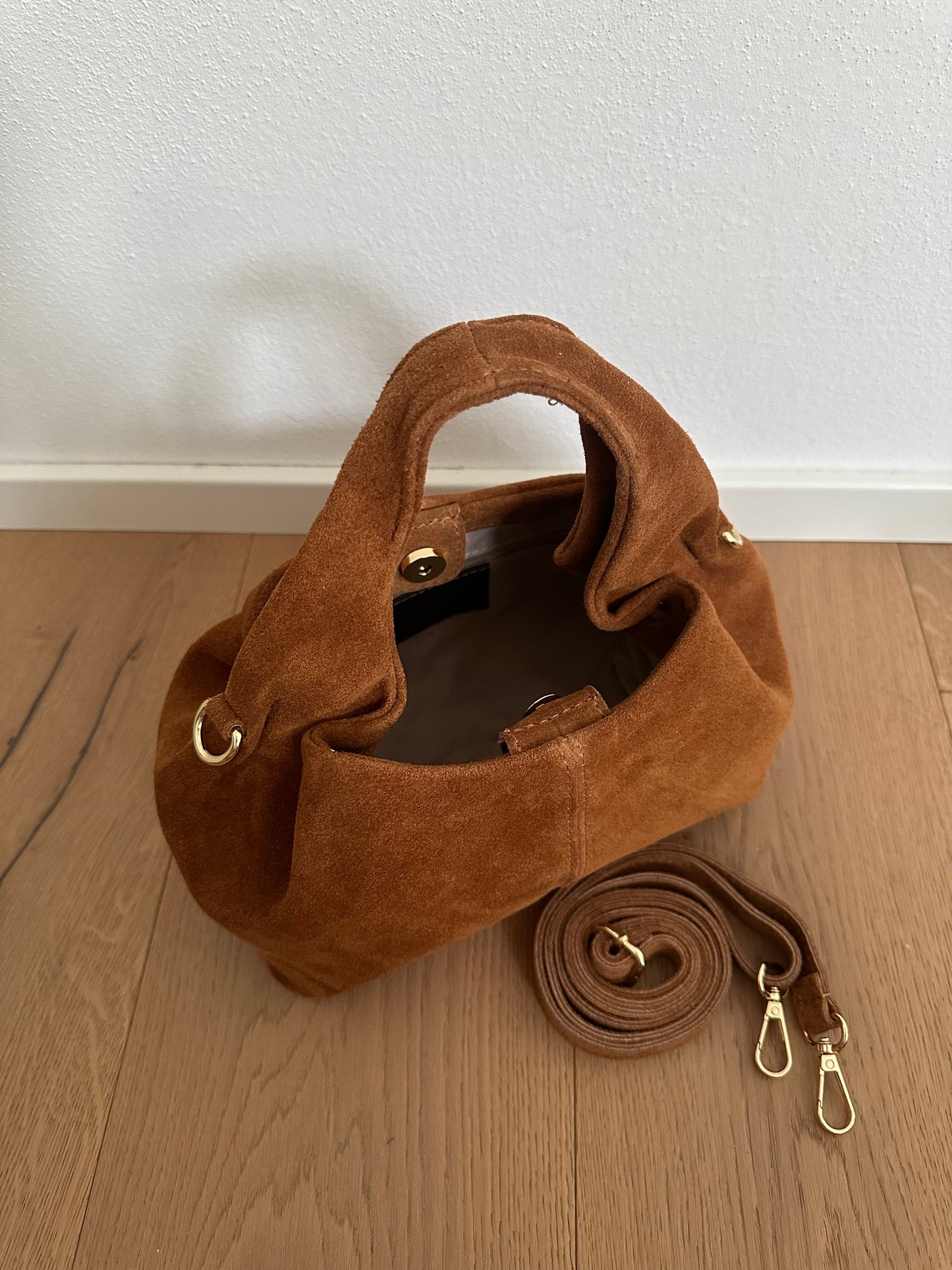 ZOE suede- Borsa a mano con tracolla