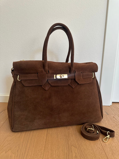 CHARLOTTE LARGE suede- con tracolla