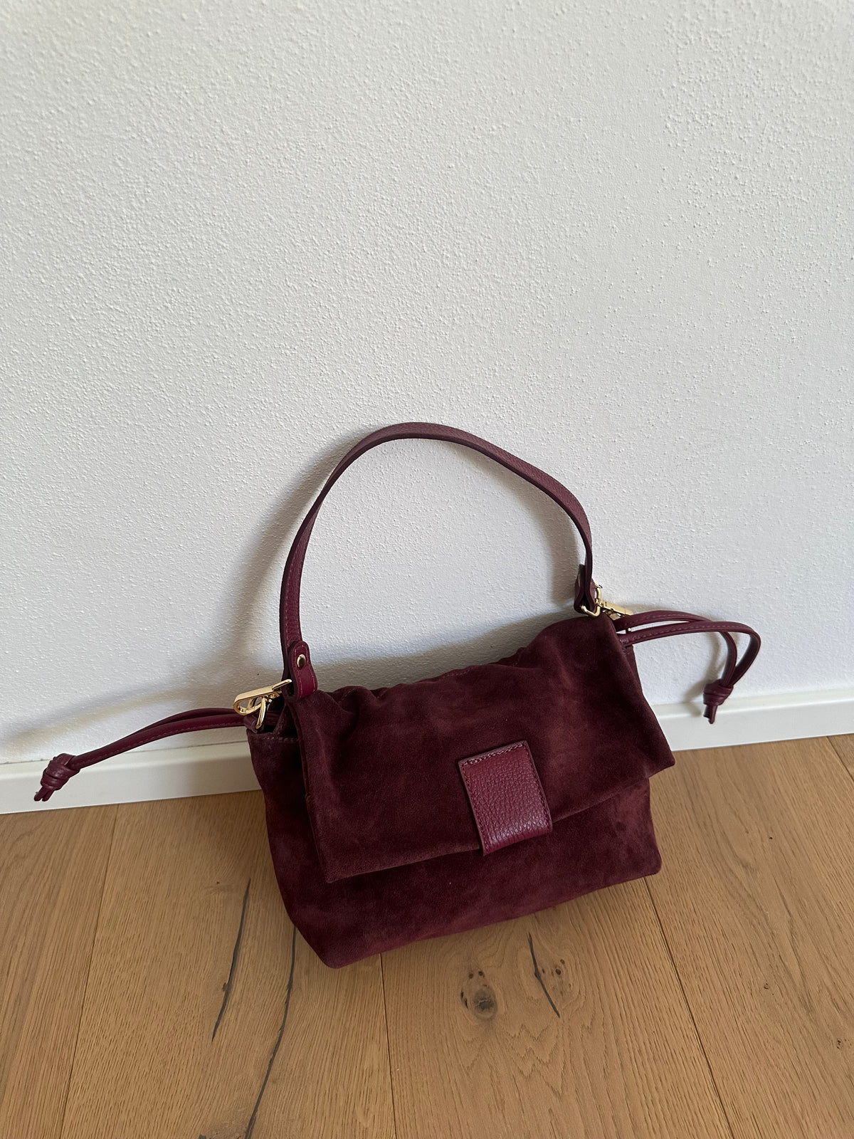 MIKA camoscio- borsa doppia tracolla