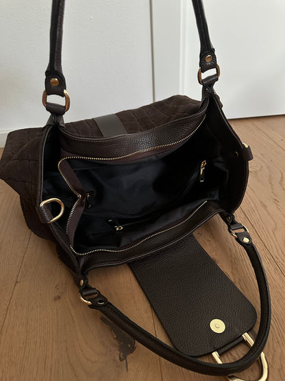 FIONA- shoulder bag camoscio stampa coccodrillo