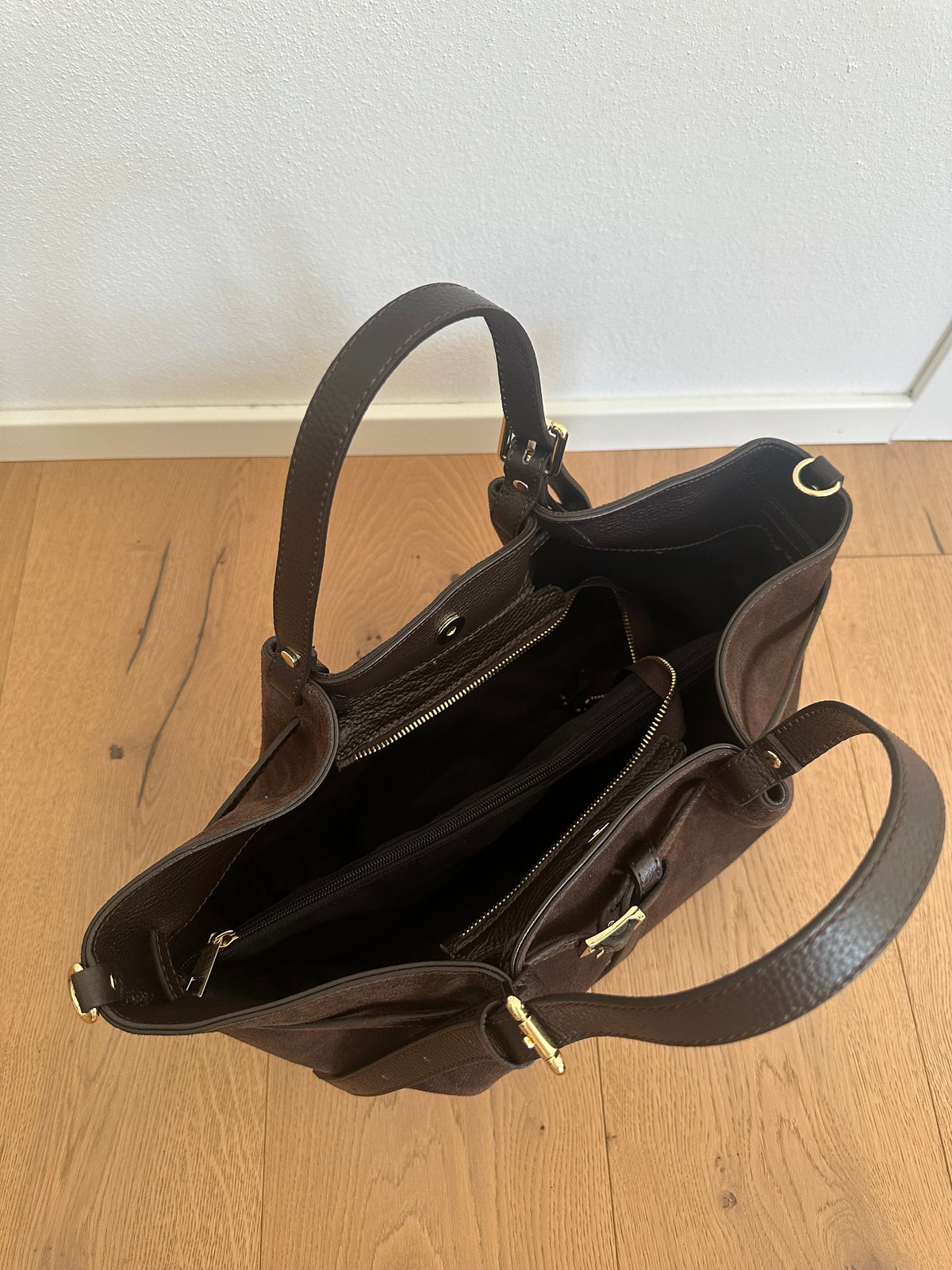 NIKY - borsa a spalla camoscio