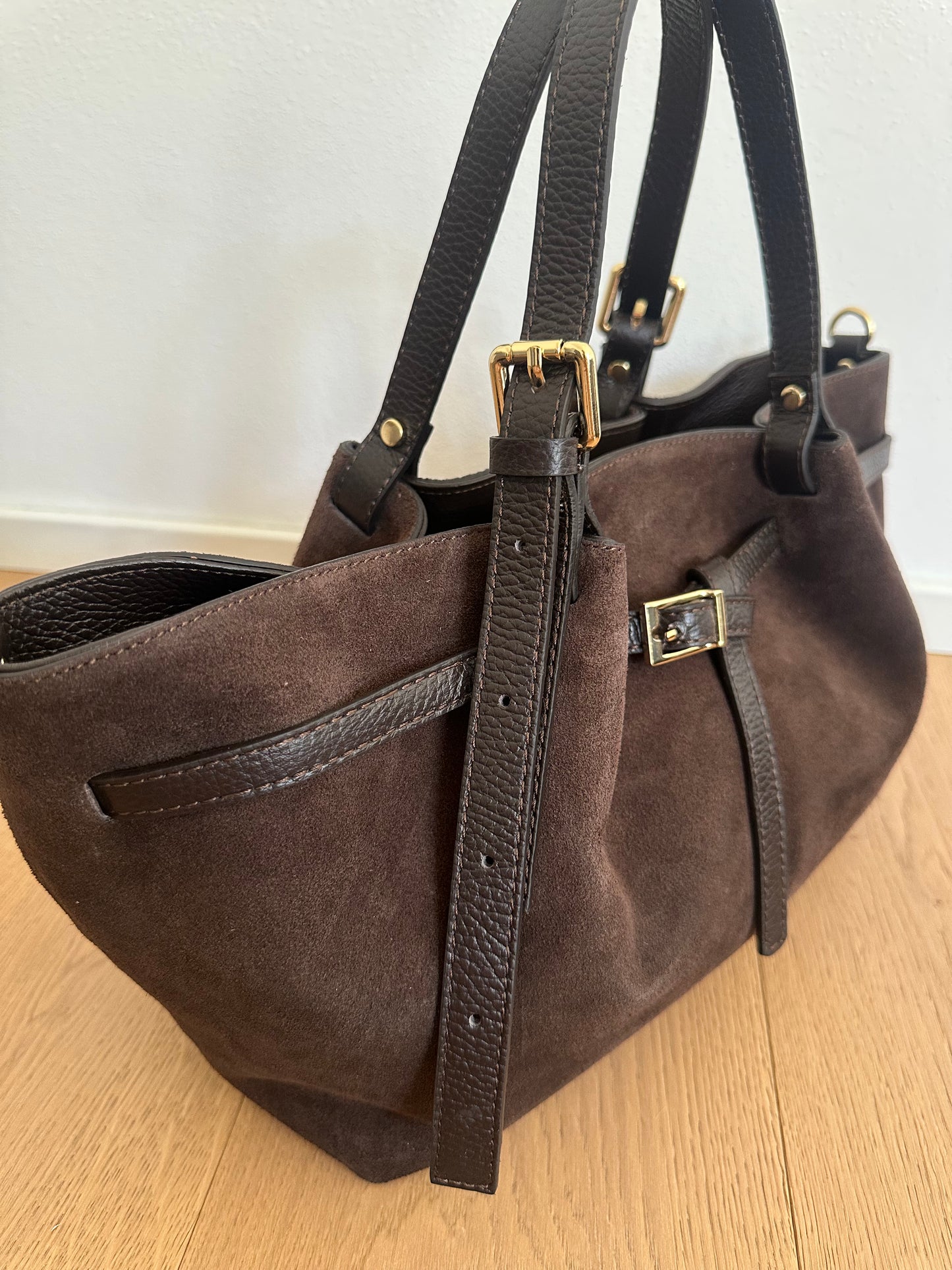 NIKY - borsa a spalla camoscio