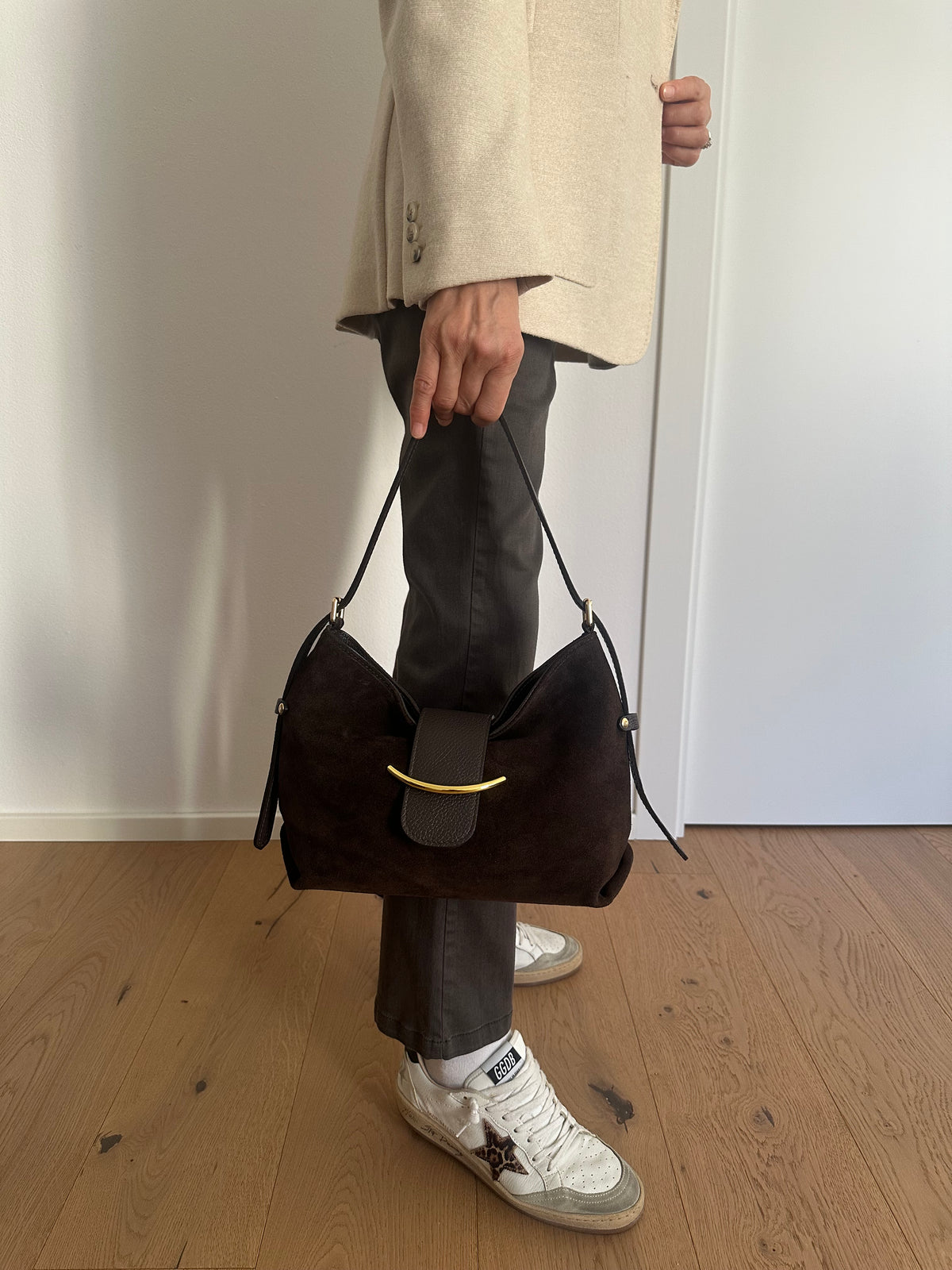COCO- suede shoulder bag
