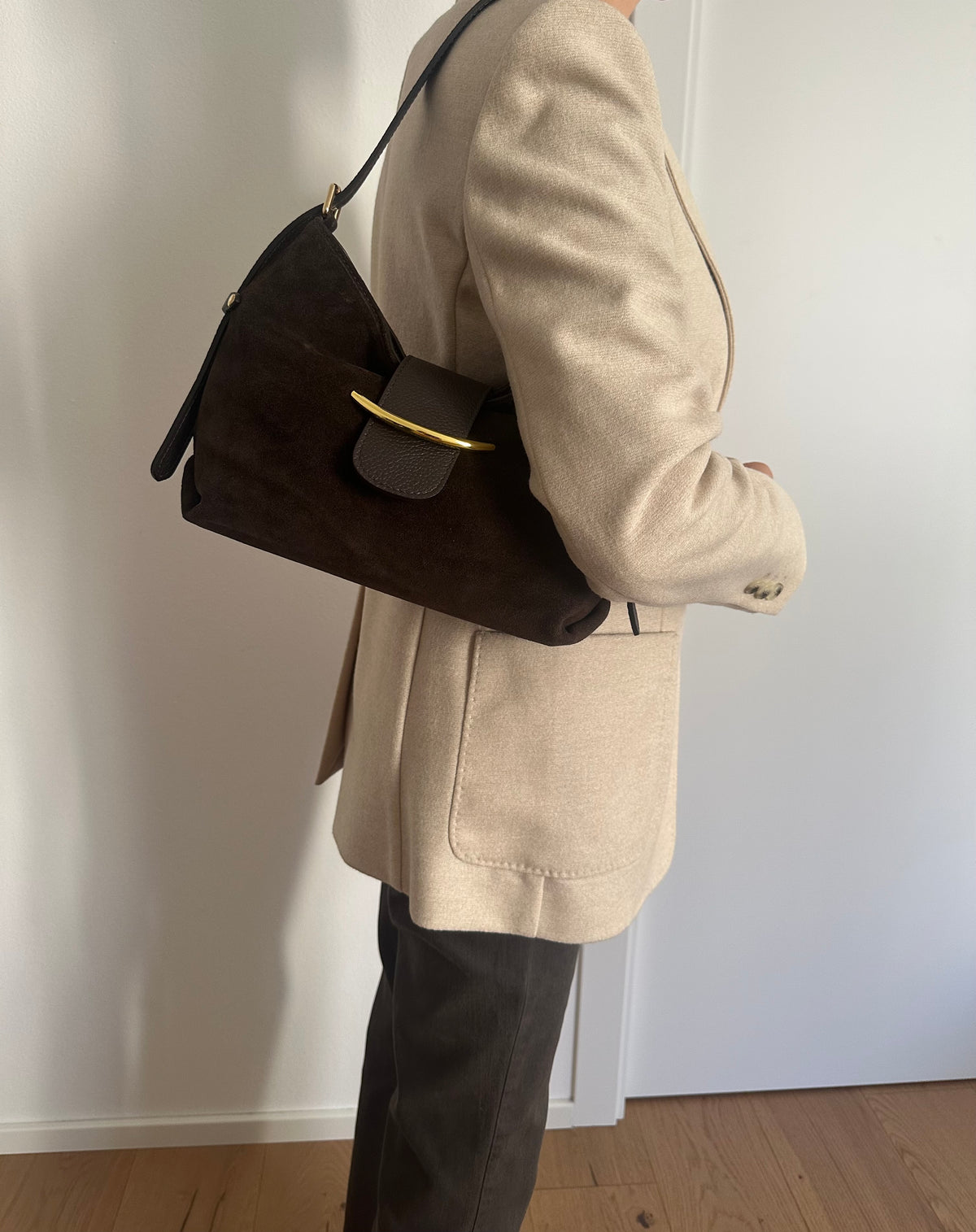 COCO- suede shoulder bag