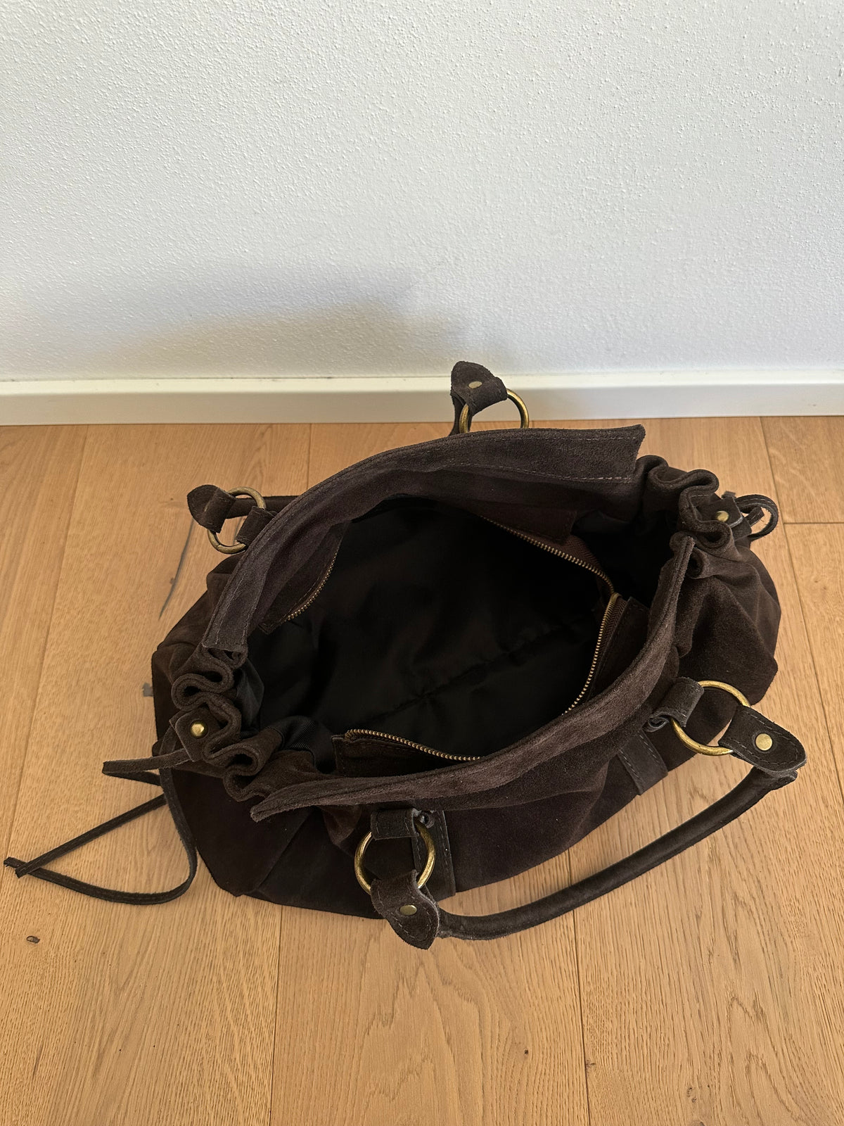 NAOMI camoscio- borsa con tracolla