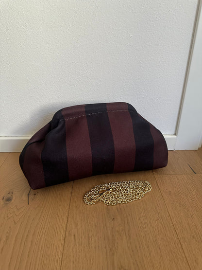 POCHETTE a righe- tracolla a catena