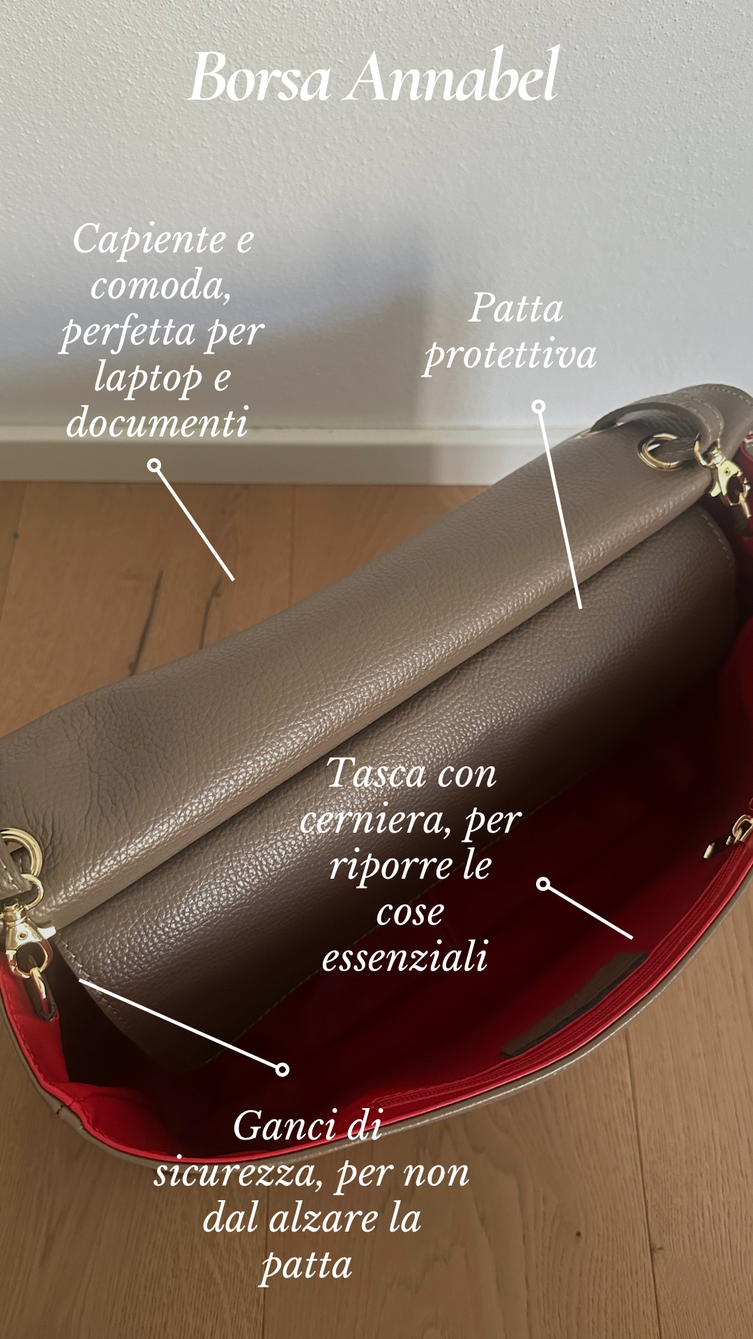 ANNABEL maxi camoscio- borsa a spalla