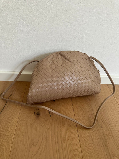 POUCH LARGE gewebt - Echtleder