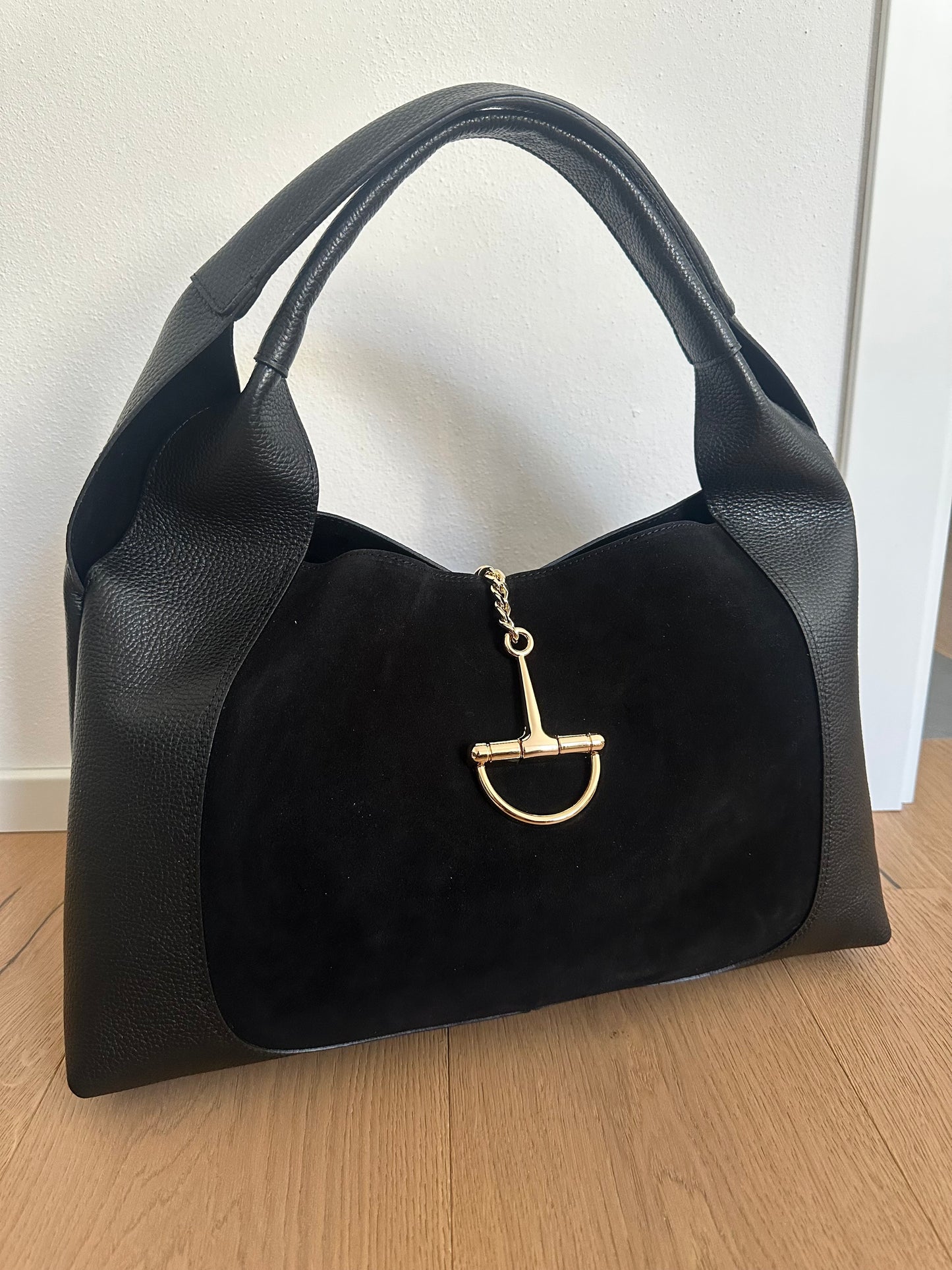 SVEVA suede- LARGE shoulder bag