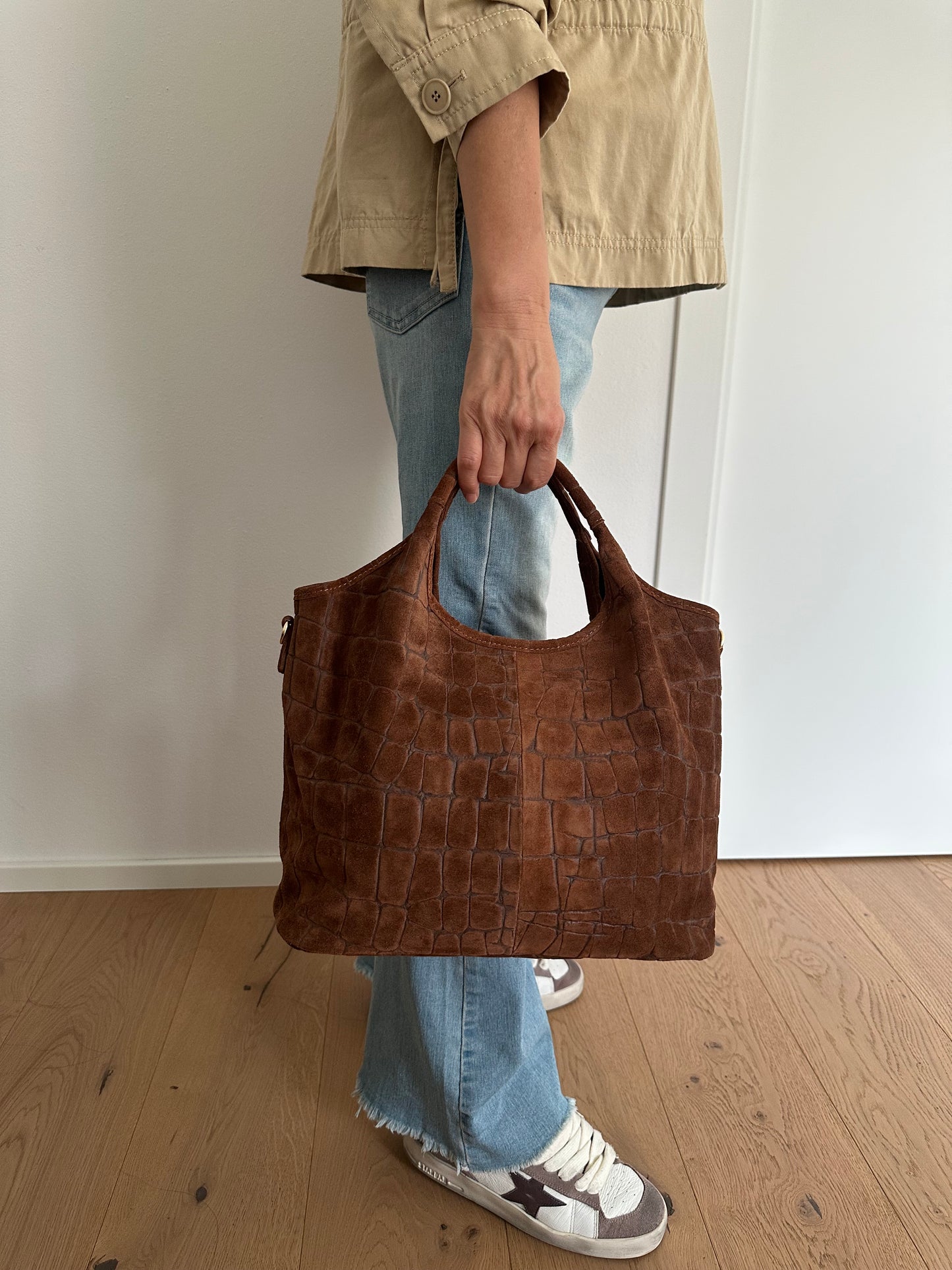 ESTELLE- suede coccodrillo