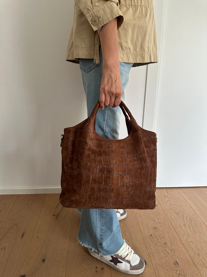 ESTELLE- suede coccodrillo