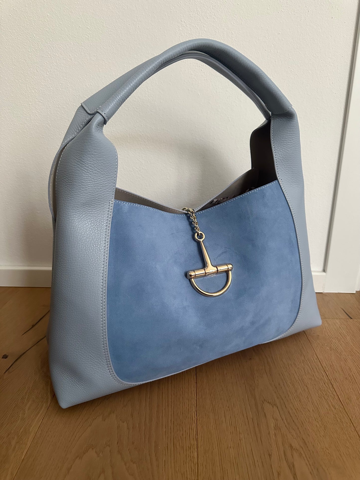 SVEVA suede- LARGE shoulder bag