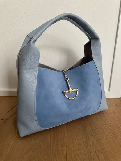 SVEVA suede- LARGE shoulder bag