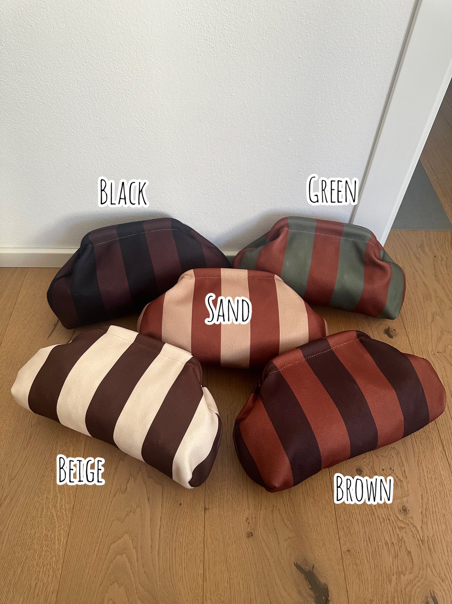 POCHETTE a righe- tracolla a catena