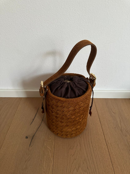 BARBARA- secchiello suede intrecciato