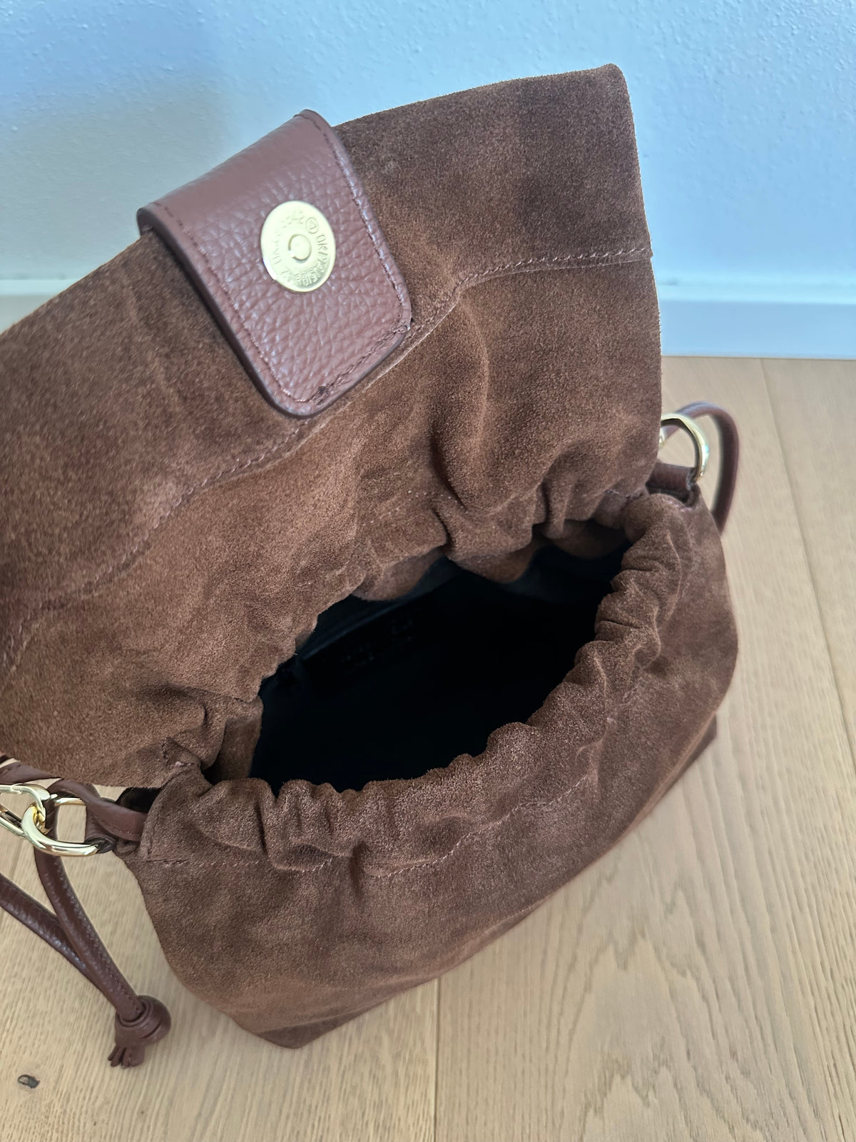 MIKA camoscio- borsa doppia tracolla