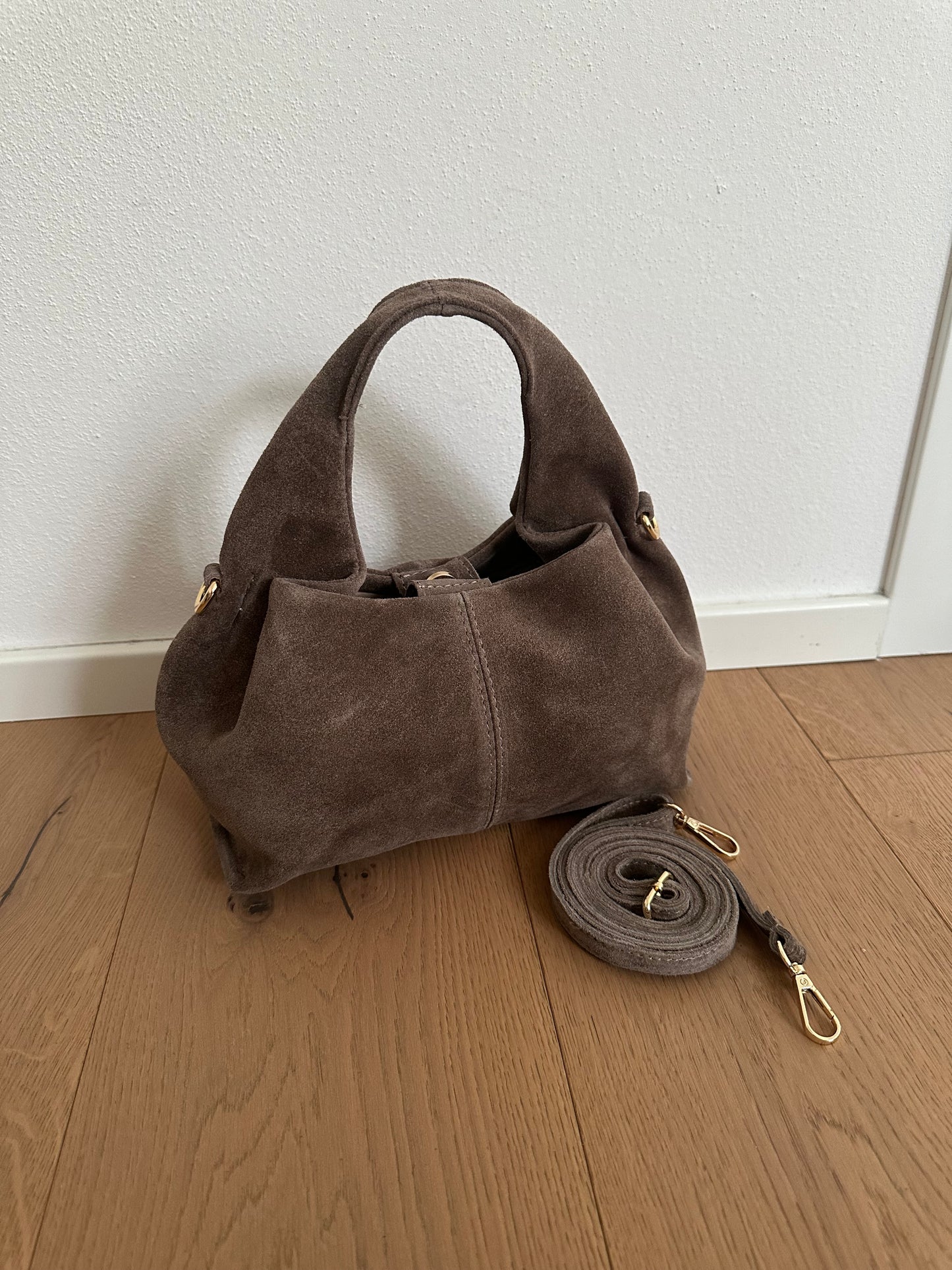 ZOE suede- Borsa a mano con tracolla