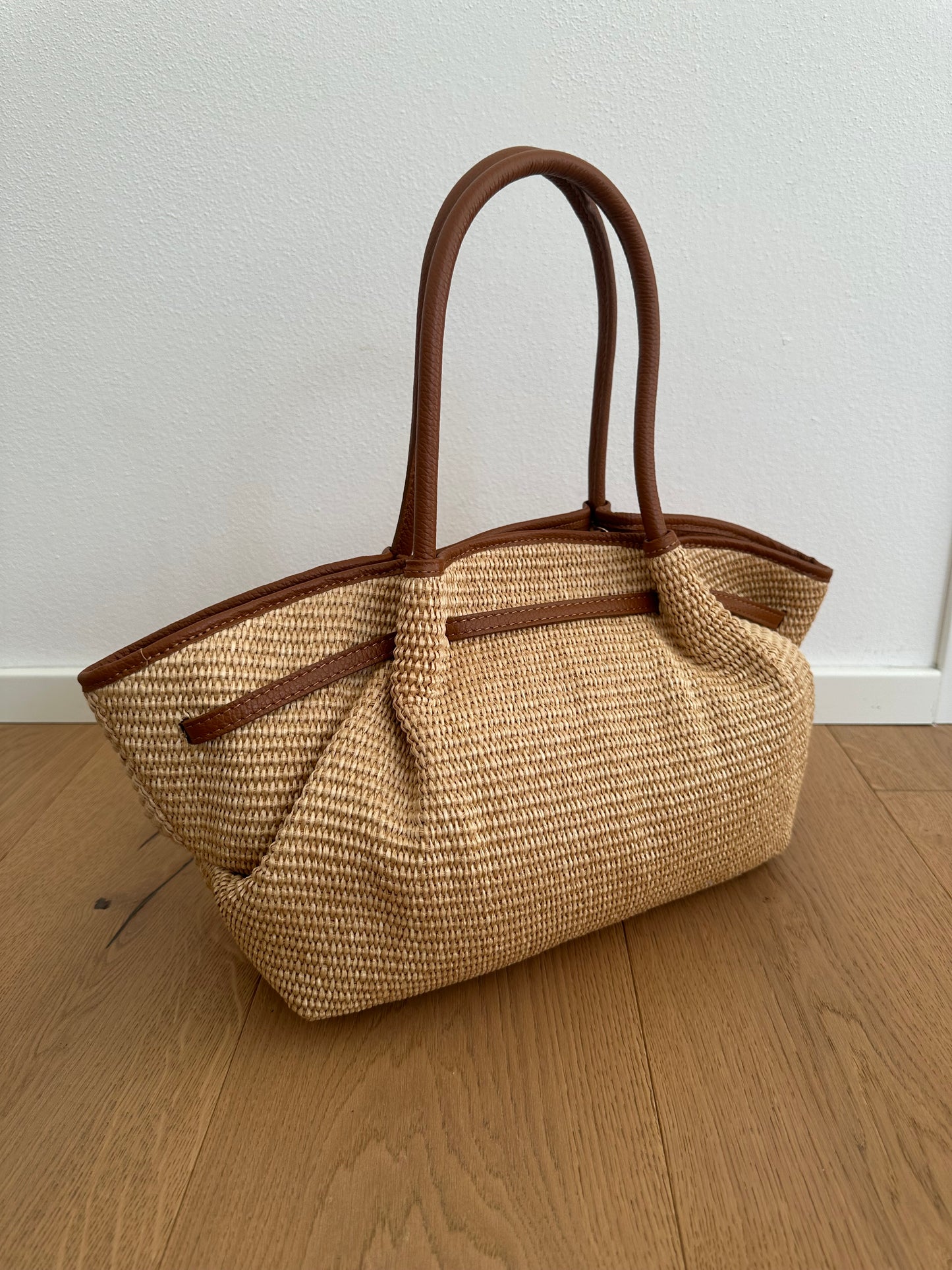 CORINNE LARGE- borsa a spalla rafia