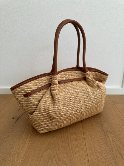 CORINNE LARGE- borsa a spalla rafia