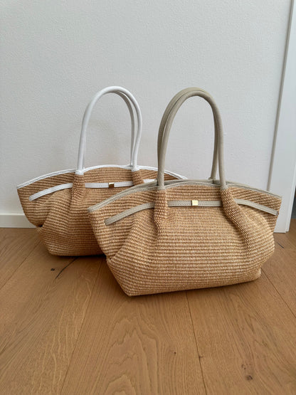CORINNE LARGE- borsa a spalla rafia