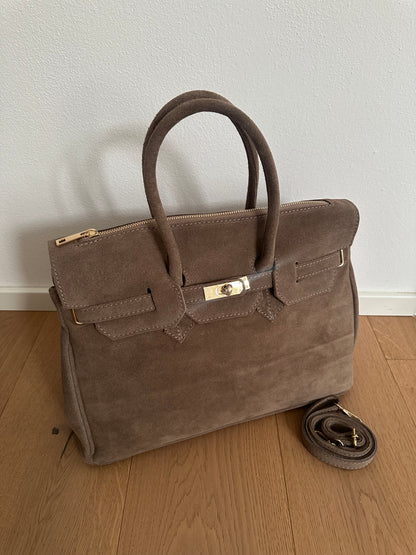 CHARLOTTE LARGE suede- con tracolla