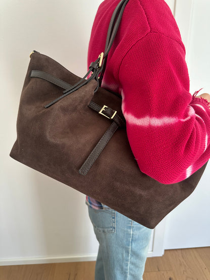 NIKY - borsa a spalla camoscio