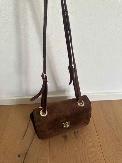 BLANCA- borsa a spalla camoscio
