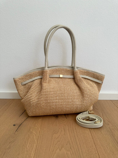 CORINNE LARGE- borsa a spalla rafia