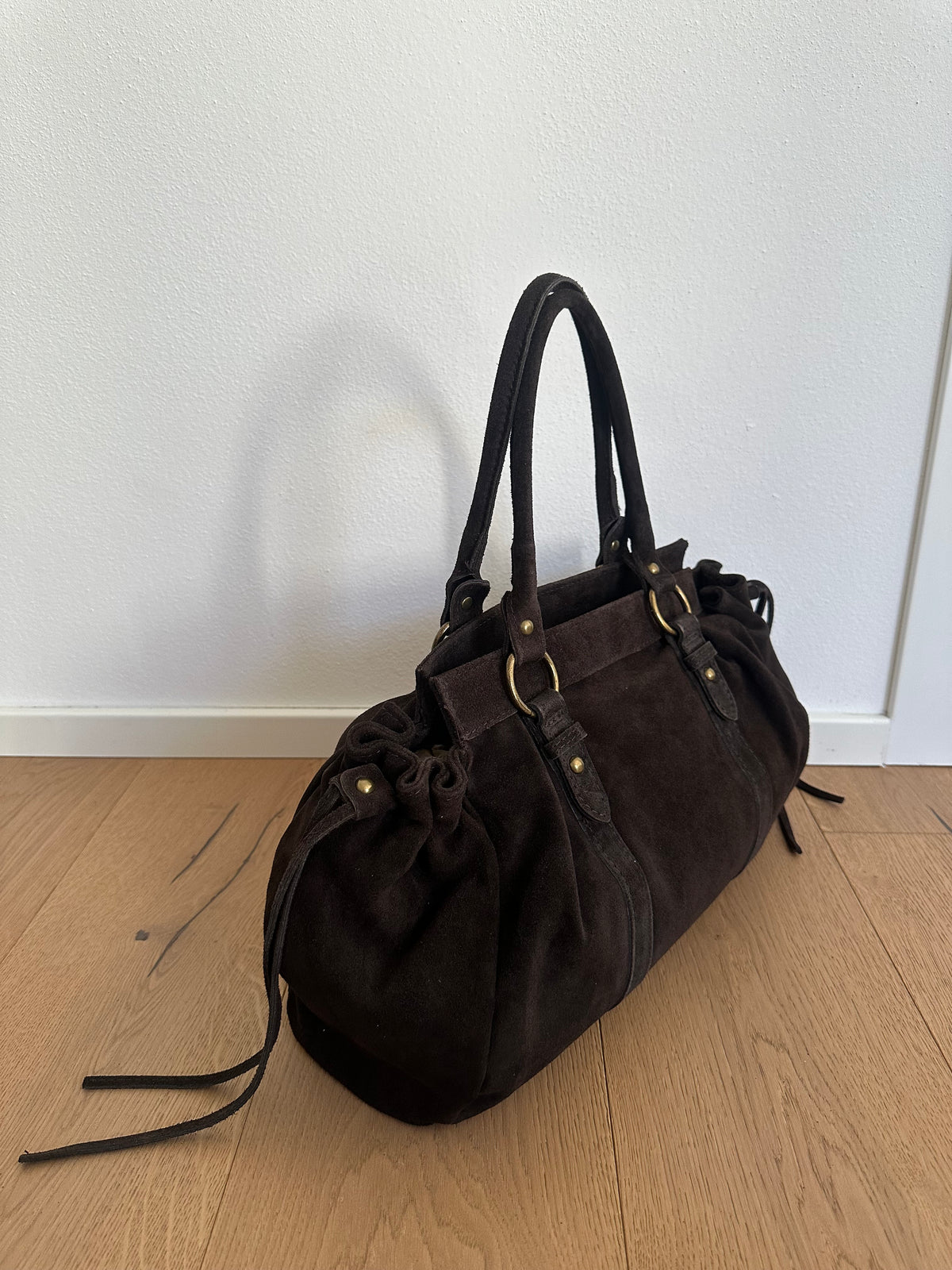 NAOMI camoscio- borsa con tracolla