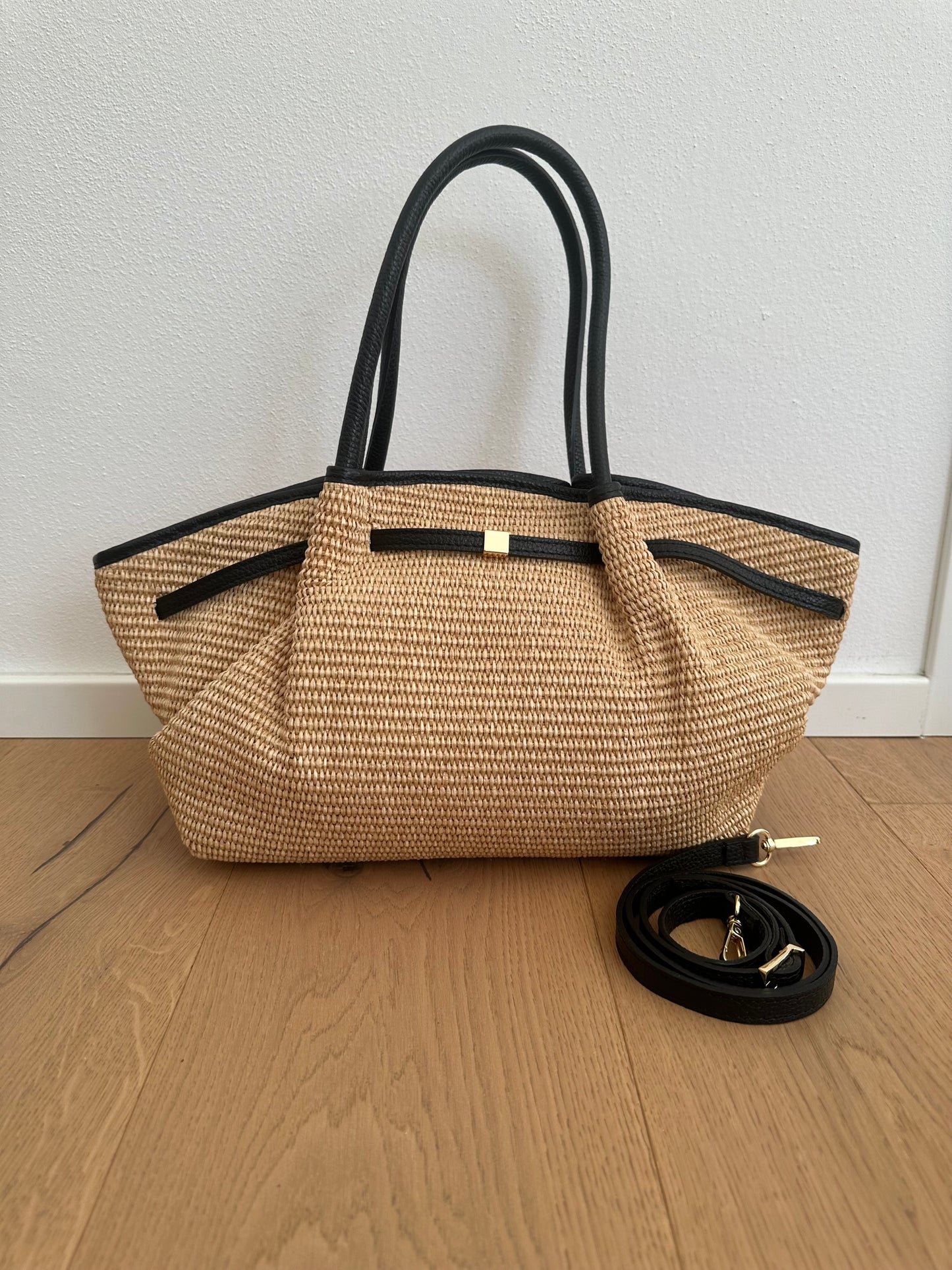 CORINNE LARGE- borsa a spalla rafia