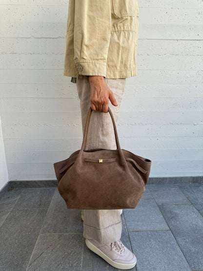 CORINNE LARGE- borsa a spalla camoscio