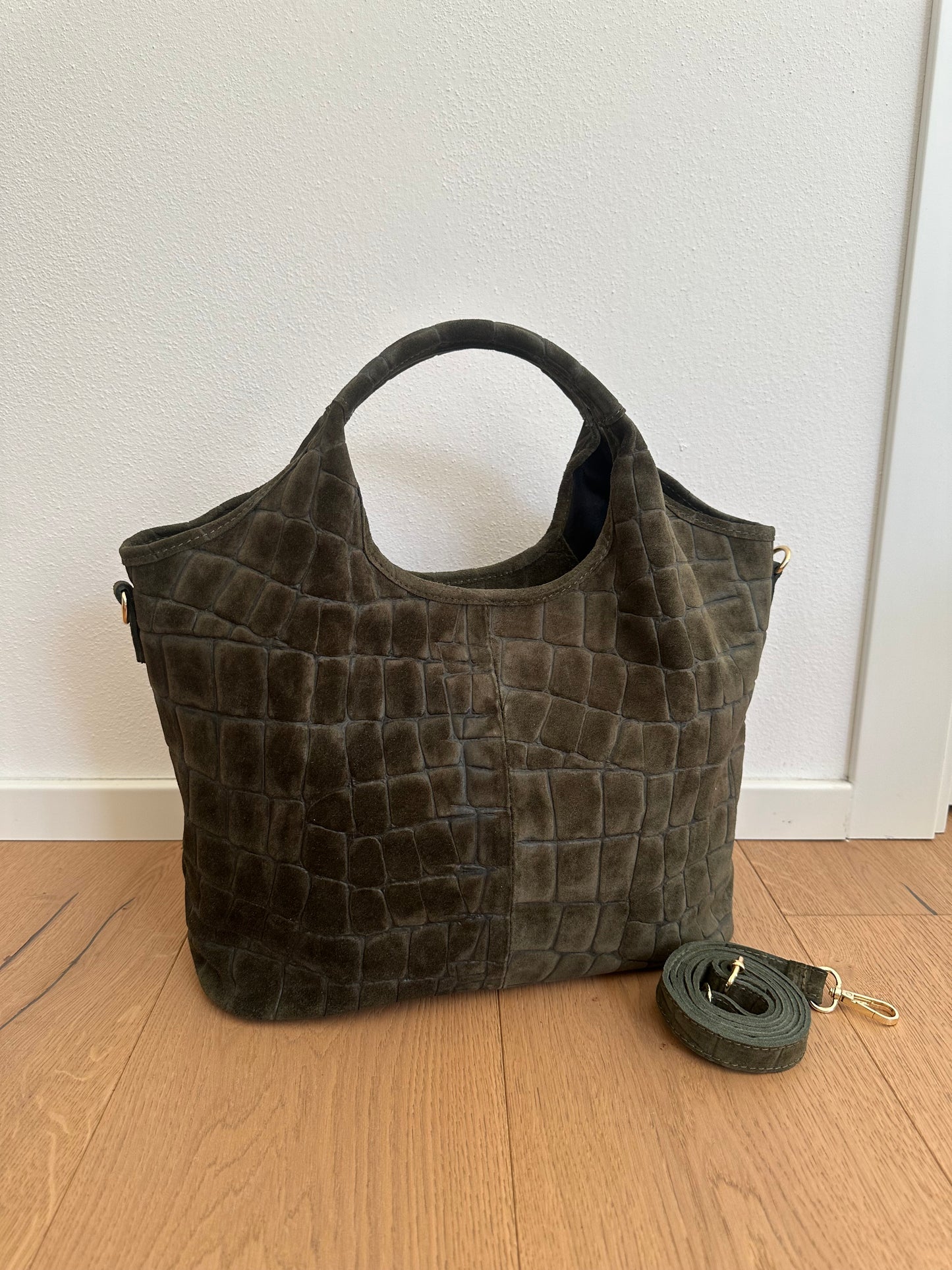 ESTELLE- suede coccodrillo