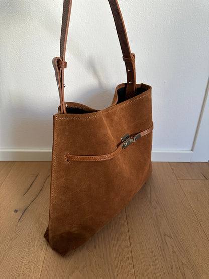 KIRA suede- borsa a spalla/ tracolla