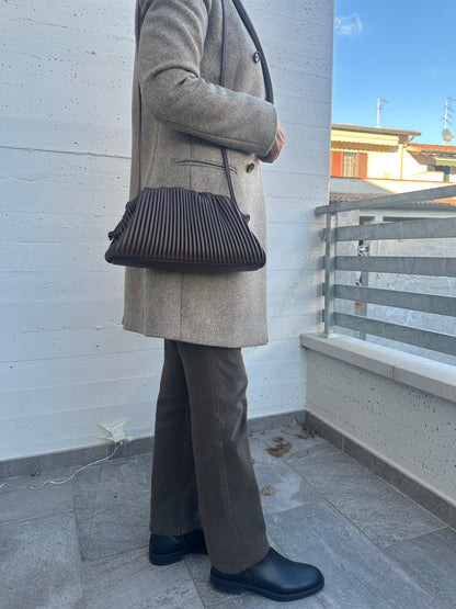 Pouch MINERVA - pelle plissettata