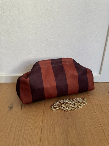 POCHETTE a righe- tracolla a catena