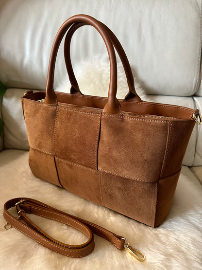 AMANDA suede large- tote bag