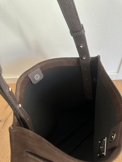 KIRA suede- borsa a spalla/ tracolla