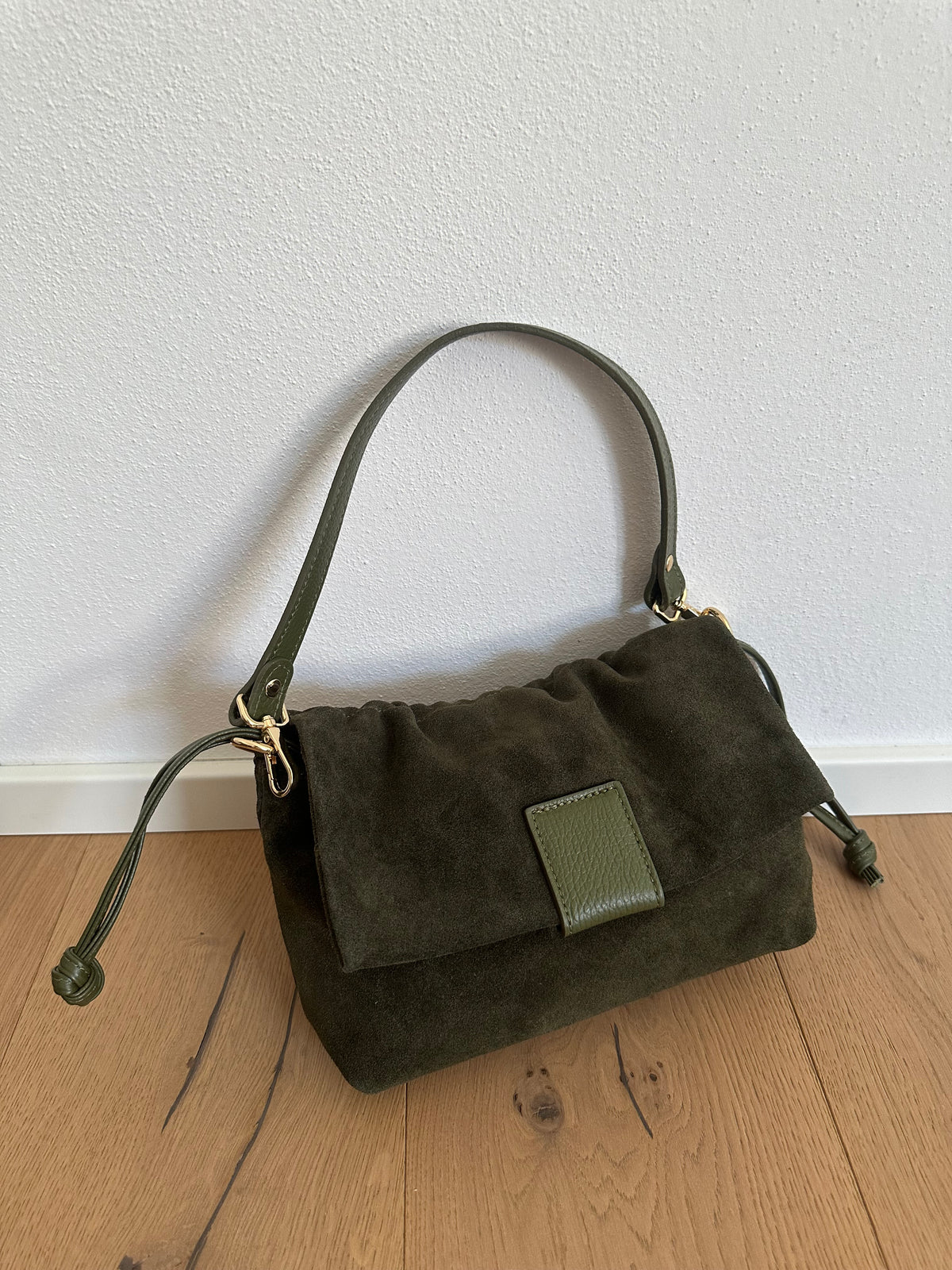 MIKA camoscio- borsa doppia tracolla