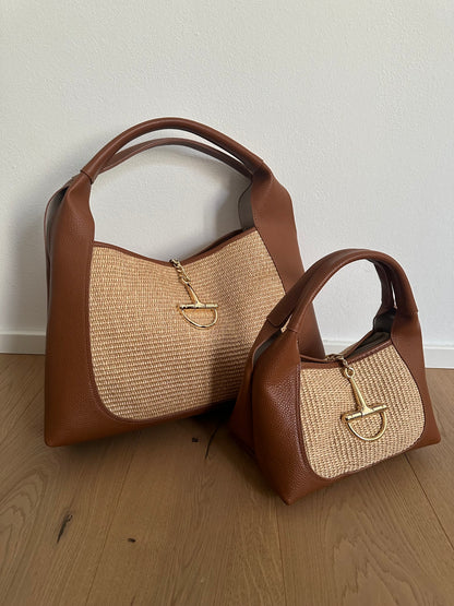 SVEVA rafia- LARGE shoulder bag