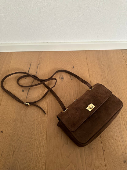 BLANCA- borsa a spalla camoscio