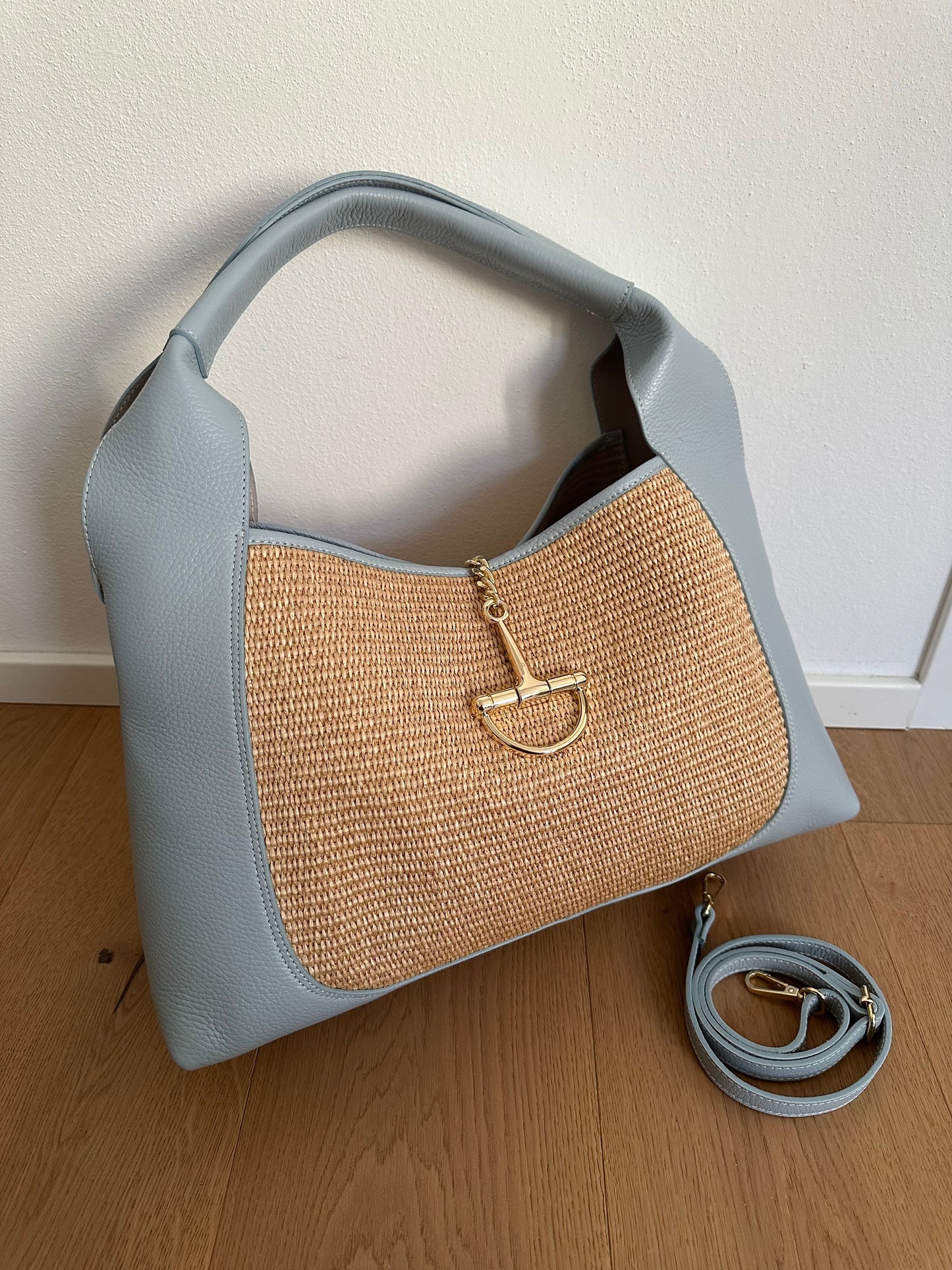 SVEVA rafia- LARGE shoulder bag
