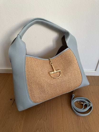 SVEVA rafia- LARGE shoulder bag