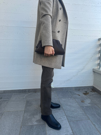 Pouch MINERVA - pelle plissettata