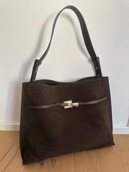 KIRA suede- borsa a spalla/ tracolla