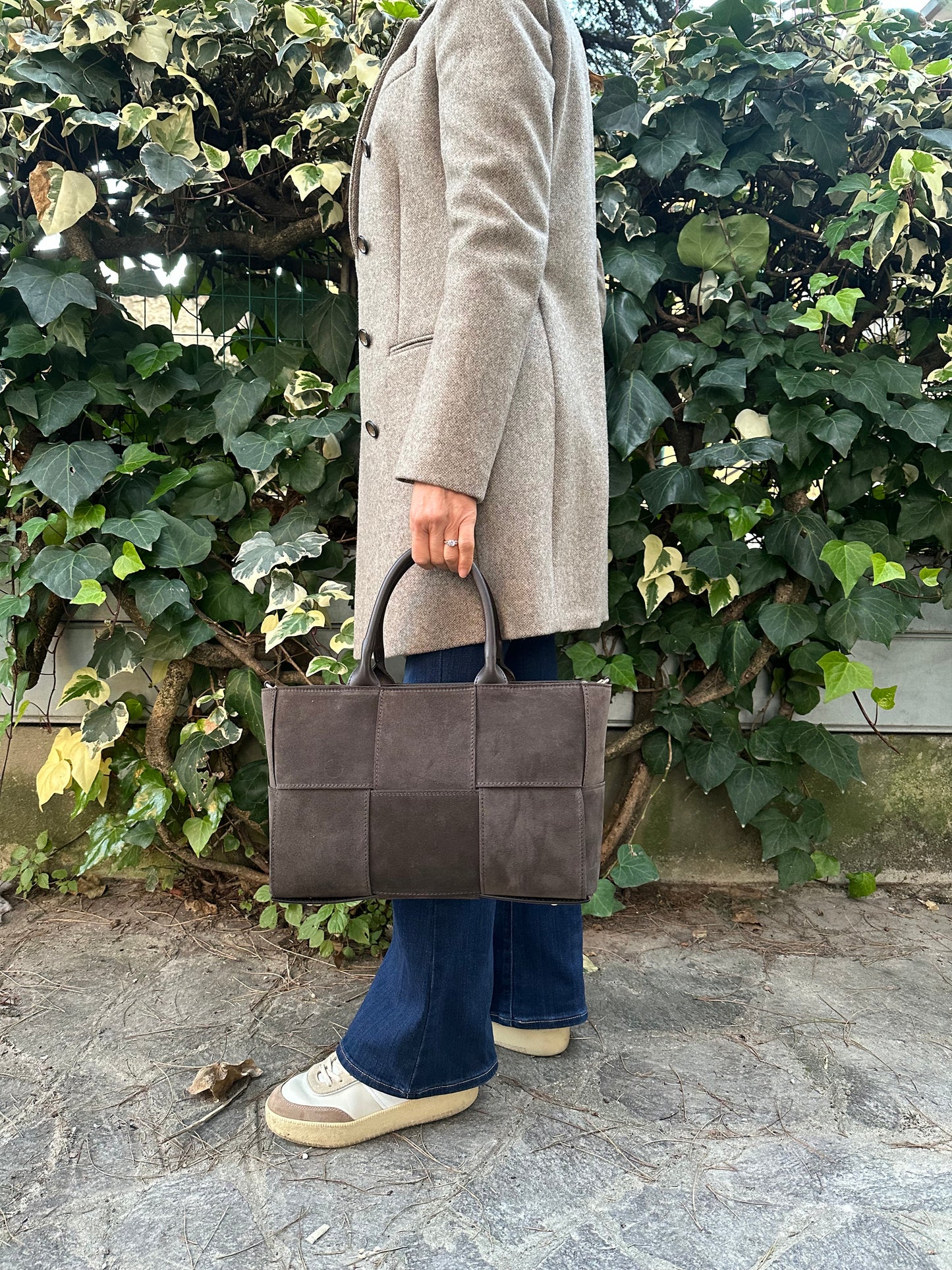 AMANDA suede large- tote bag