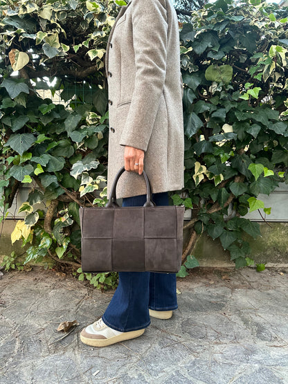 AMANDA suede large- tote bag