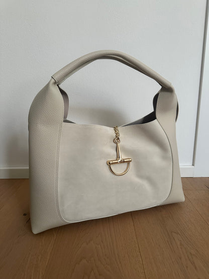 SVEVA suede- LARGE shoulder bag